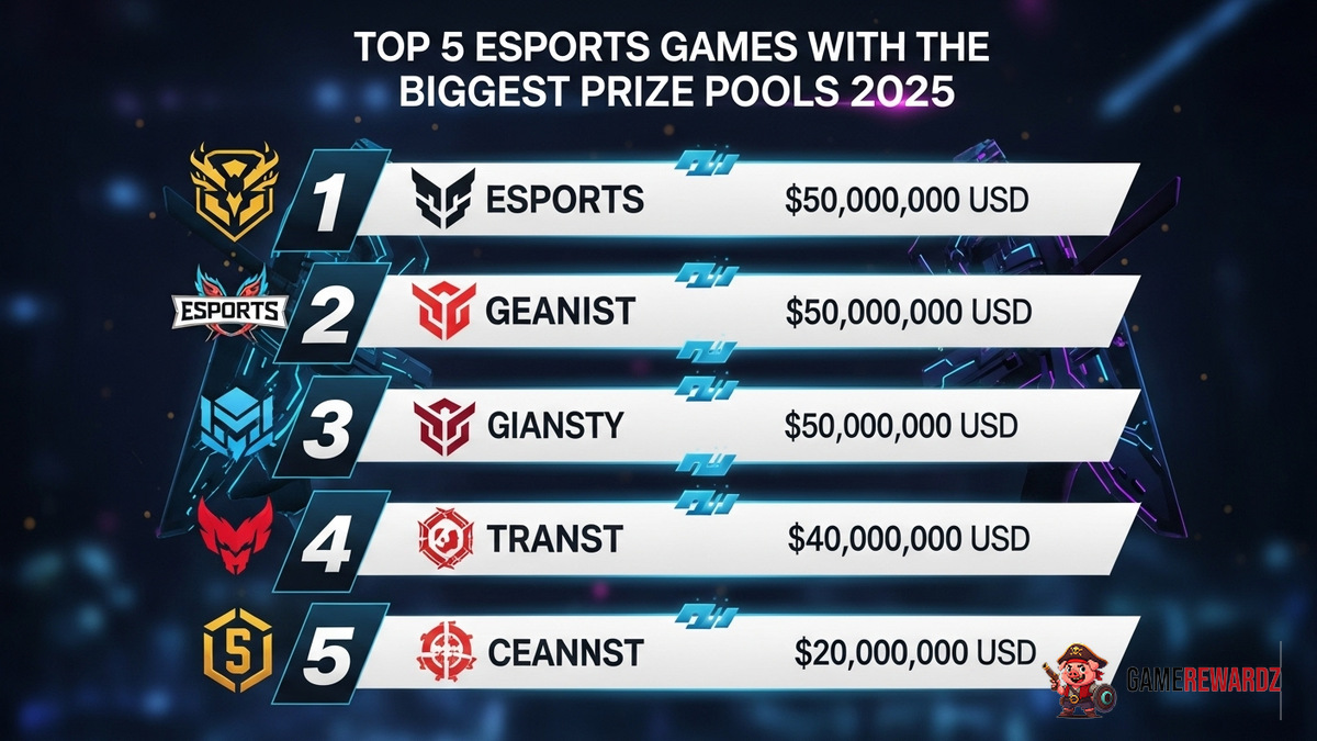 Top 5 Esports Games with Biggest Prize Pools 2025